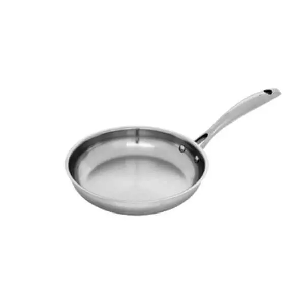 Swiss Diamond Premium Stainless Steel Fry Pan – Non-Reactive Flat-Bottom Skillet 1