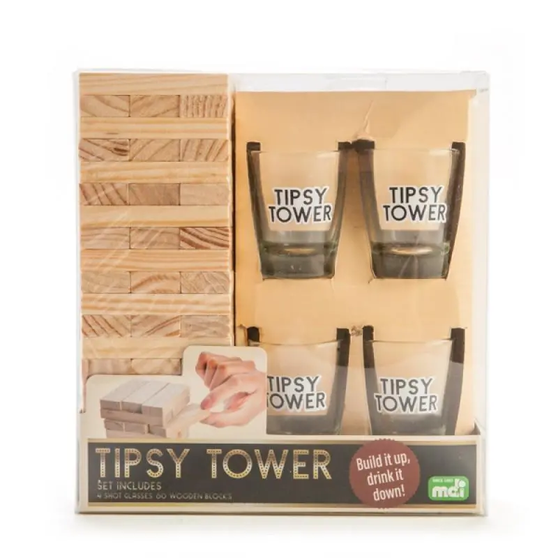 Tipsy Tower Drinking Game – Stackable Tower Challenge For Adults 1