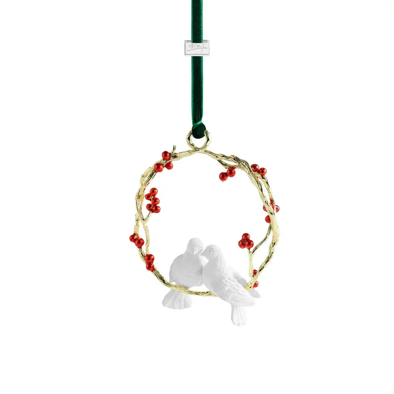 Turtle Dove Pair Christmas Ornament 1
