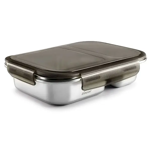 Two-Compartment Stainless Steel Storage Box – Lacor 1