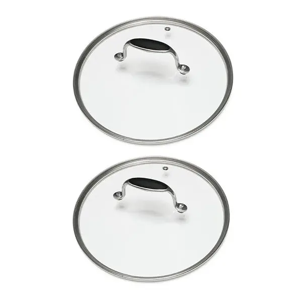 Two Tempered Glass Lids – 30 Cm And 32 Cm, Excell'Inox Collection By Mathon 1