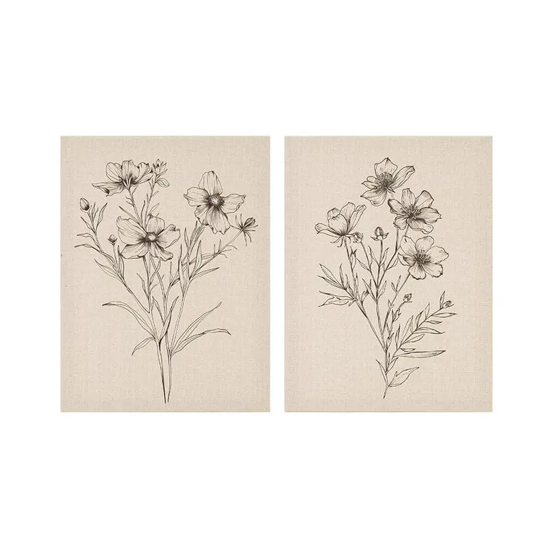 Ulani Set Of Two Canvas Prints – 30X40 Cm Ps-Framed Coordinating Wall Decor 1