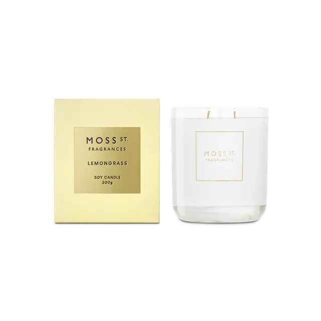 Uplifting Lemongrass Soy Candle – 300G Large Jar 1