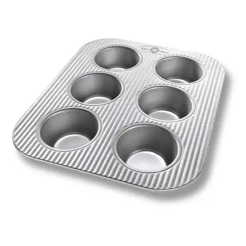 Usa Pan Non-Stick 6-Cup Muffin Pan – Aluminized Steel, Eco-Friendly Coating 1