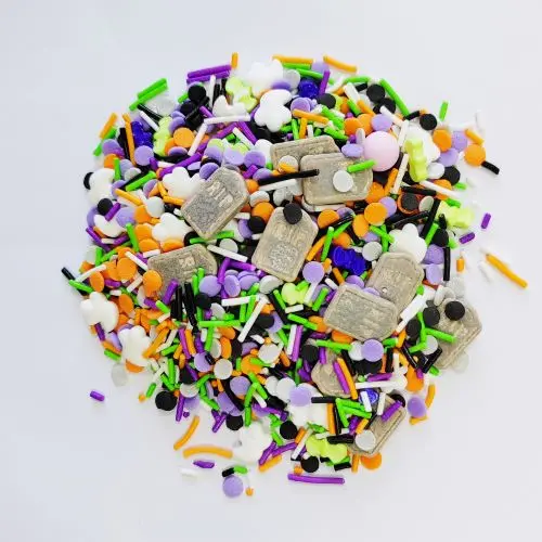 Violet Halloween Confetti Blend With Themed Shapes 1