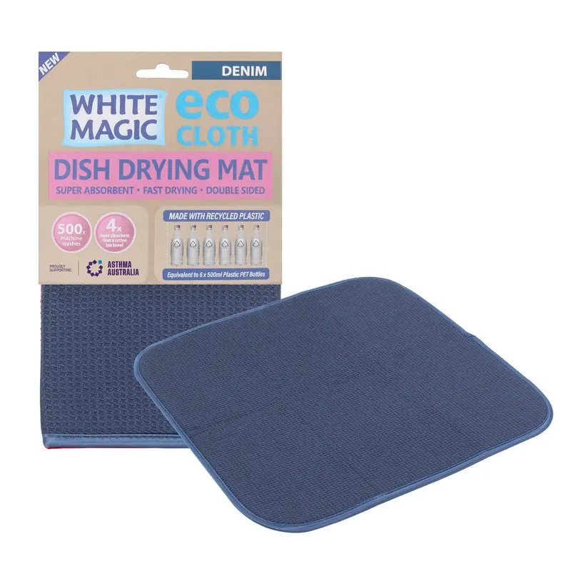 White Magic Eco-Friendly Dish Drying Mat – Absorbent Cloth Style 1