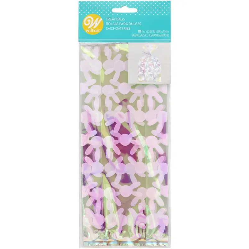 Wilton Iridescent Bunny Treat Bags – Premium Finish (10-Pack) 1