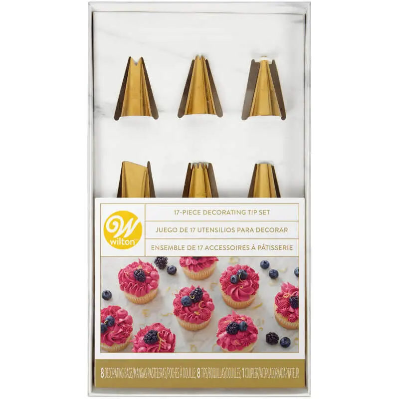 Wilton Navy And Gold Decorating Tip Set – Professional Icing Tools 1