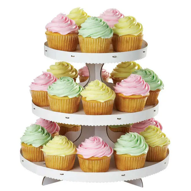 Wilton Tiered White Cupcake Stand – Elegant 3-Tier Display For Parties & Events 1