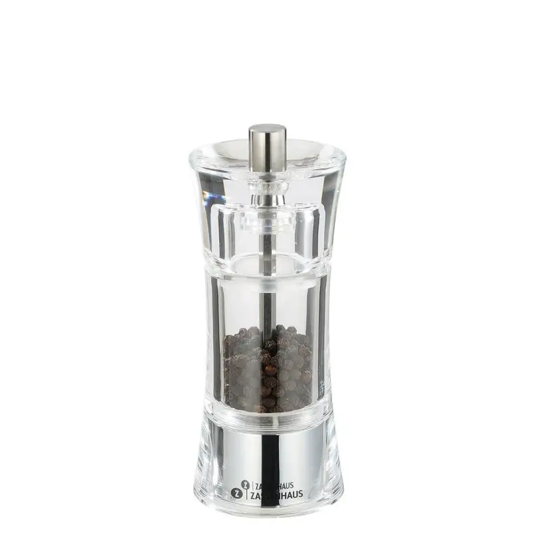 Zassenhaus Aachen Acrylic Pepper Grinder – 14Cm Height, Sleek Design 1