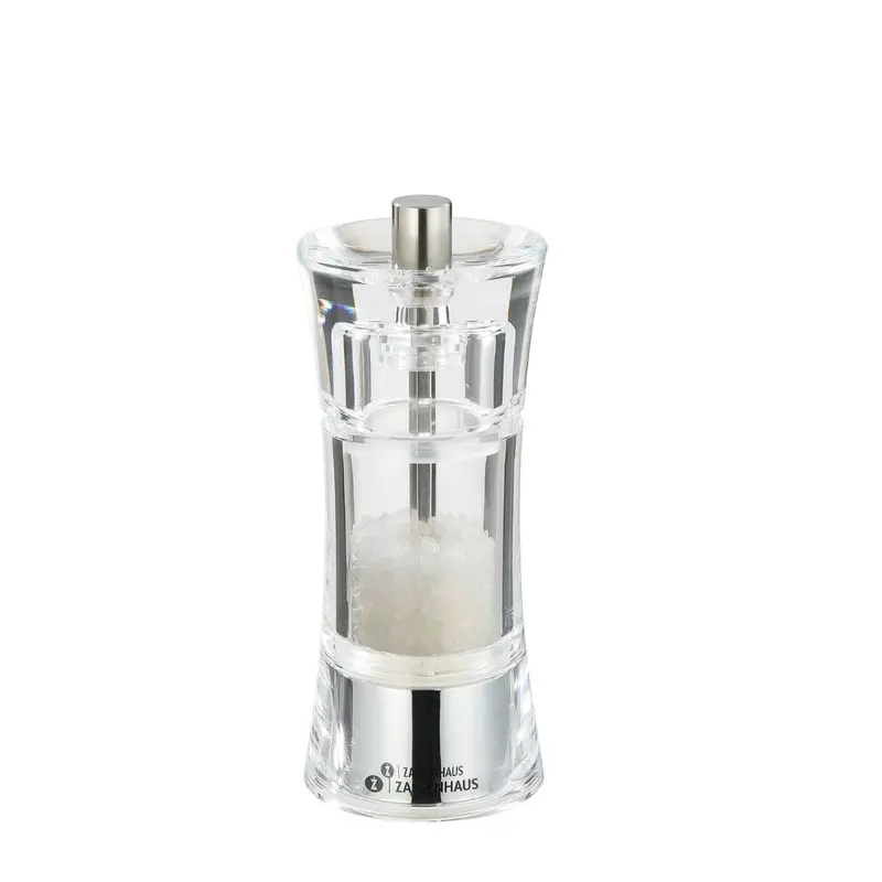 Zassenhaus Aachen Acrylic Salt Grinder – 14Cm Adjustable Coarse-To-Fine Mill 1